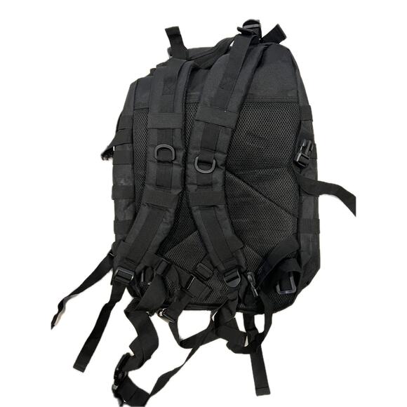 Generic Black Canvas Tactical Backpack - Picture 2 of 5